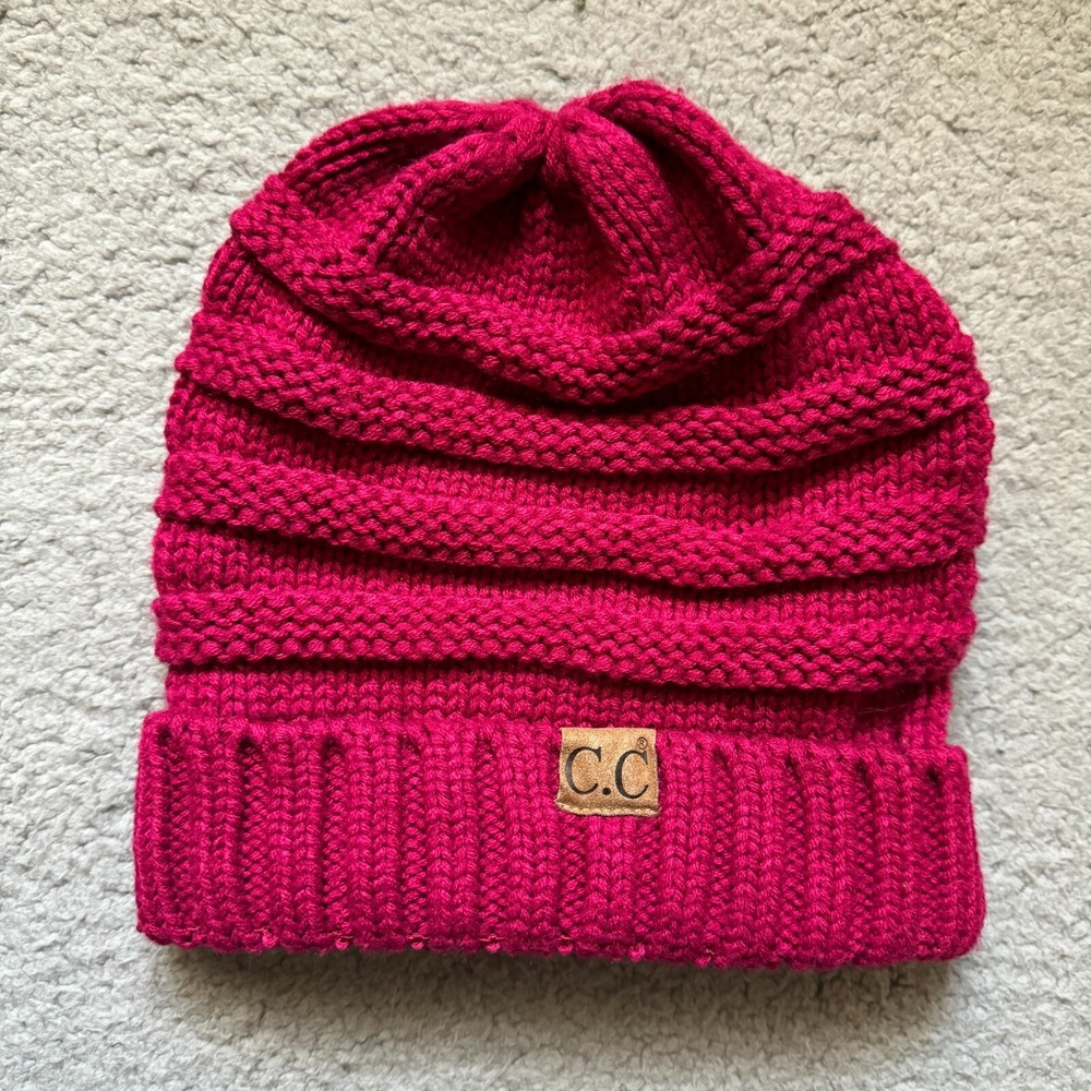 C.C Beanie Pink Women's One Size Head Accessory Womens Winter Warm Comfort Fit